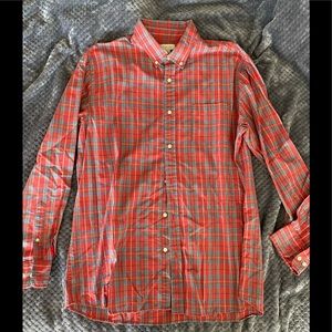 EC adorable red plaid men’s szXL button down